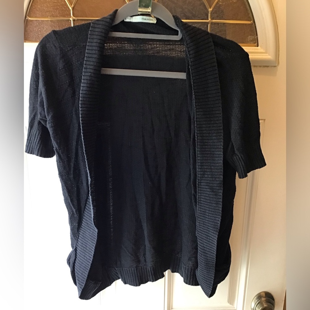 Maurice's summer weight short sleeve cardigan. Size medium.